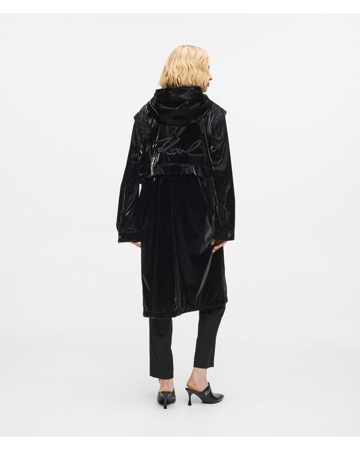 Karl Lagerfeld Black Transformer Coat