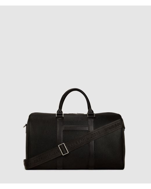 Karl Lagerfeld Black Ikon Outline Weekender Bag for men