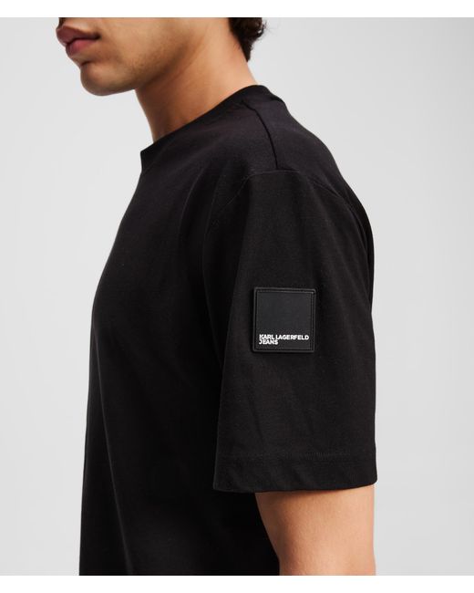 Karl Lagerfeld Black Patch Logo T-shirt for men