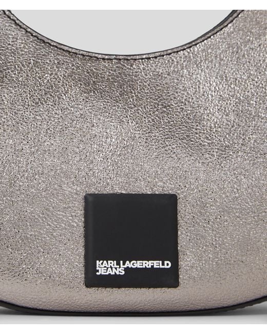 Karl Lagerfeld Klj Metallic Half-moon Shoulder Bag
