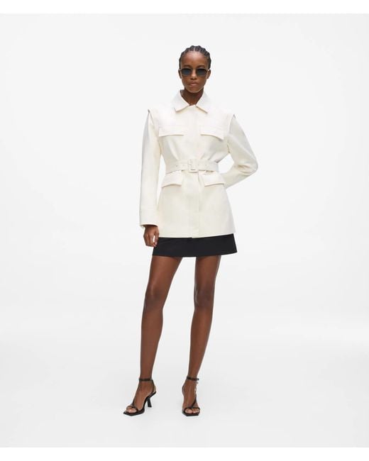 Karl Lagerfeld White Short Transformer Coat