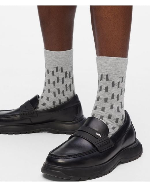 Karl Lagerfeld Multicolor Monogram Socks – 3-Pack for men