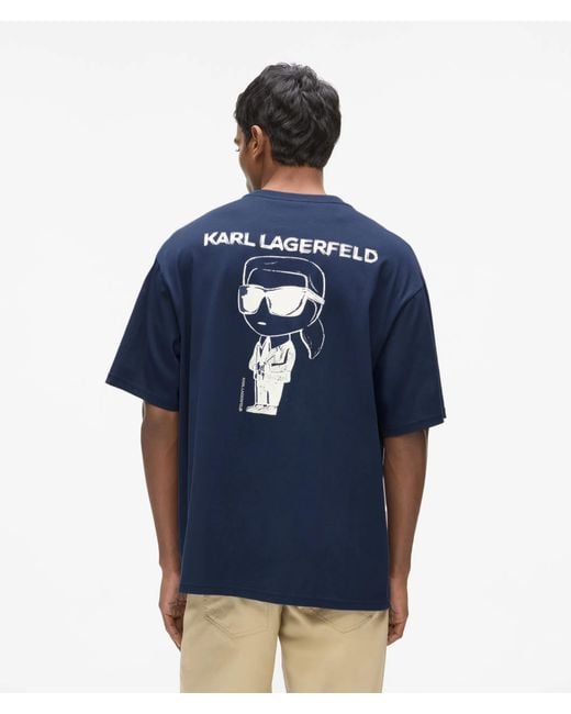 Karl Lagerfeld Blue Ikon T-Shirt for men