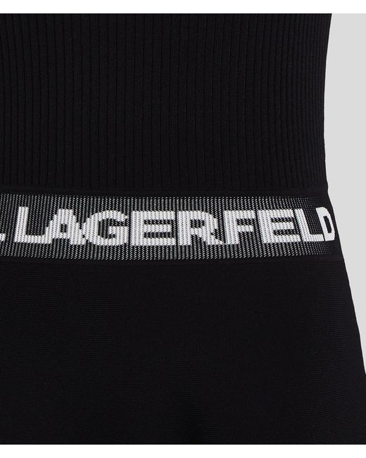 Karl Lagerfeld Black Karl Logo Short-sleeved Dress