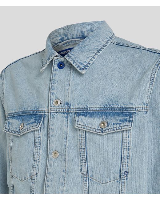 Karl Lagerfeld Blue Klj Regular-fit Denim Jacket for men