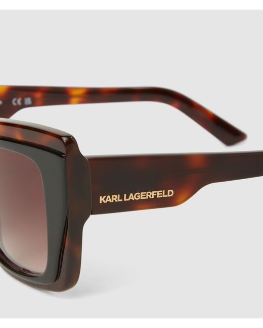 Karl Lagerfeld Brown Chunky Logo Sunglasses