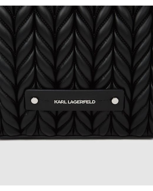 Karl Lagerfeld Black K/Weave Medium Shoulder Bag