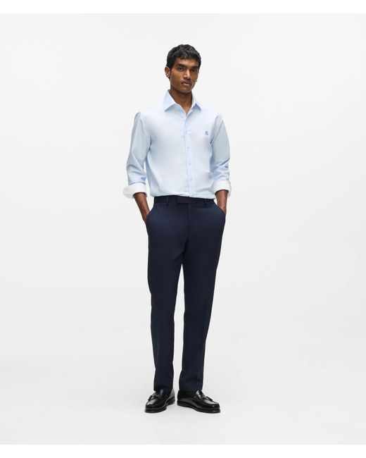 Karl Lagerfeld White Modern-Fit Tailored Pants for men