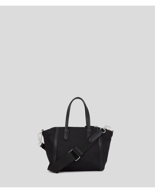Karl Lagerfeld Black Ikon Nylon Small Tote Bag