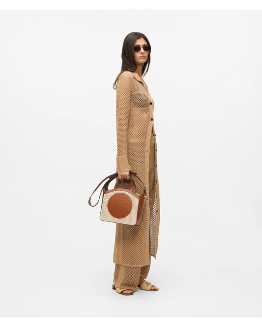 Karl Lagerfeld Brown K/Circle Small Mesh Tote Bag