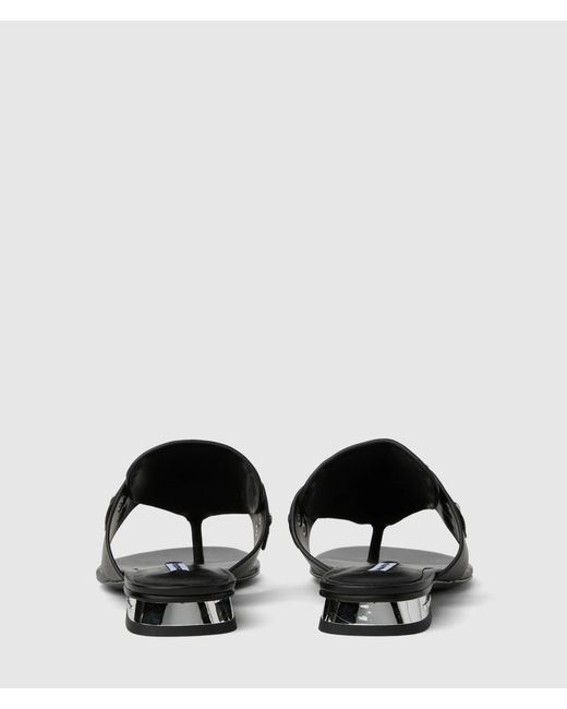 KL Jeans White Roxy Stud Trim Sandals