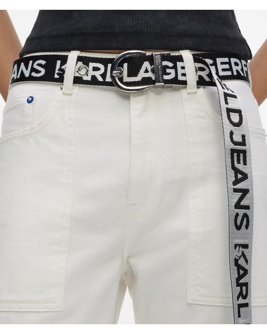 KL Jeans Black Reversible Webbing Belt