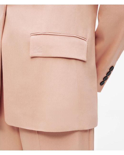Karl Lagerfeld Pink Blazer Aus Satin-Mischung, Damen, Größe