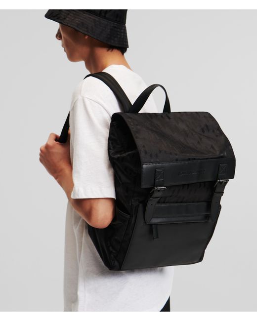 Karl Lagerfeld Black K/etch Backpack for men