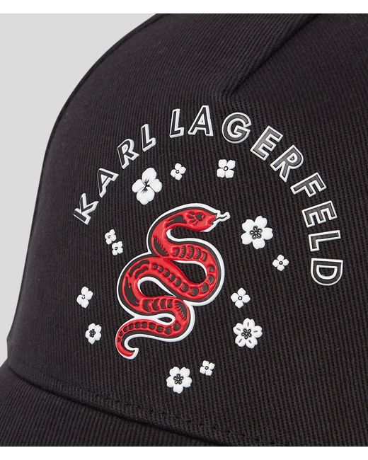 Karl Lagerfeld Lunar New Year Cap in Black Lyst UK