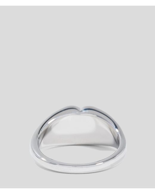 Bague En Forme De Cœur Karl Signature Karl Lagerfeld en coloris White
