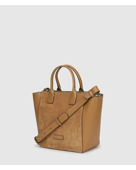 Karl Lagerfeld Brown K/Daily Small Suede Tote Bag