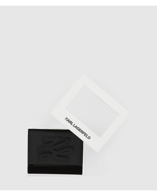 Karl Lagerfeld Black K/Autograph Patch Bifold Wallet