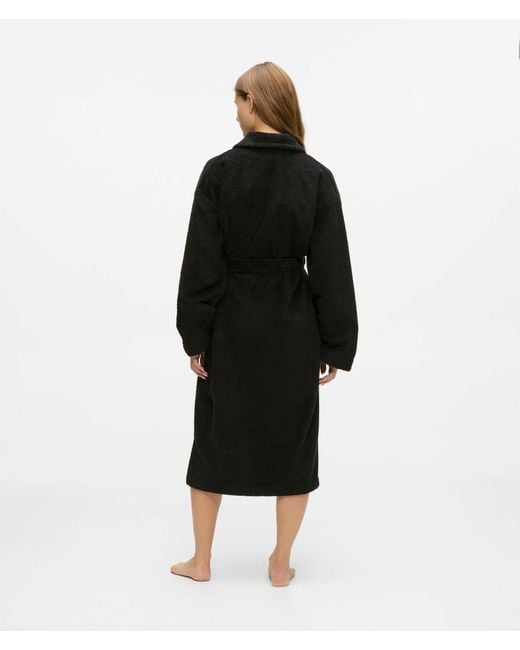 Karl Lagerfeld Black Terry Bathrobe