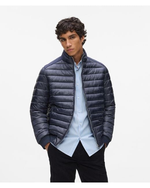 Karl Lagerfeld Blue Lightweight Puffer Jacket for men