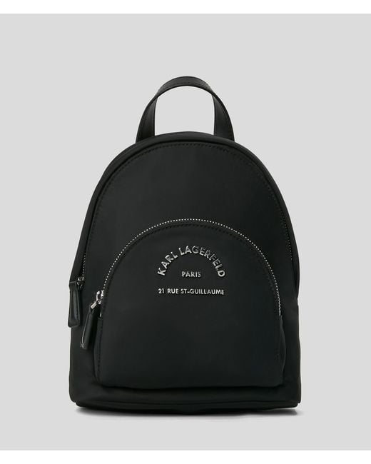 Karl Lagerfeld Black Rue St-guillaume Small Backpack