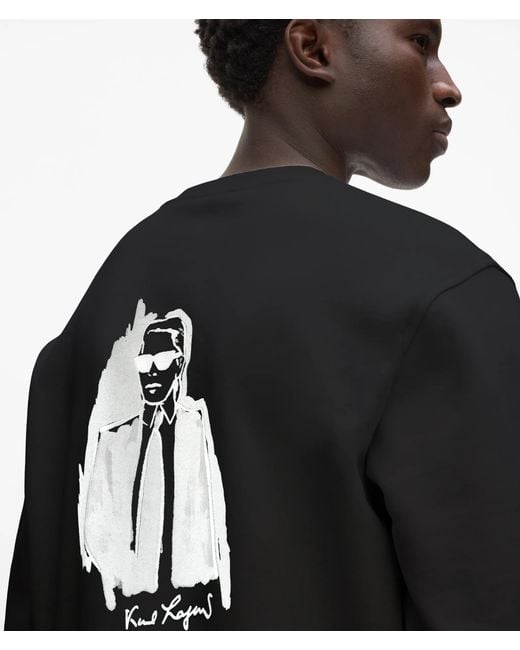 Karl Lagerfeld Sweatshirt Mit Karl-Print, Herren, Größe in Black für Herren