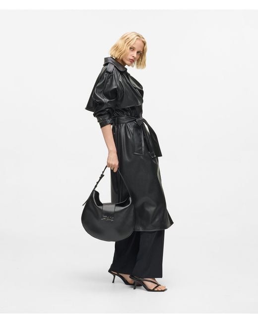 Karl Lagerfeld Black K/Signature Oversized Moon Bag