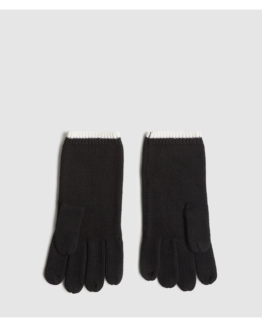 KL Jeans Black Logo Knitted Gloves