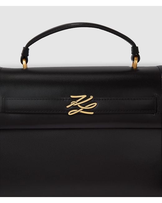 Karl Lagerfeld Black K/Autograph Top Handle Bag