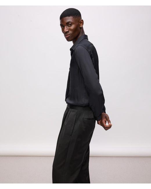 Karl Lagerfeld Kl Studio Hose Mit Satindetails, Herren, Größe in Black für Herren