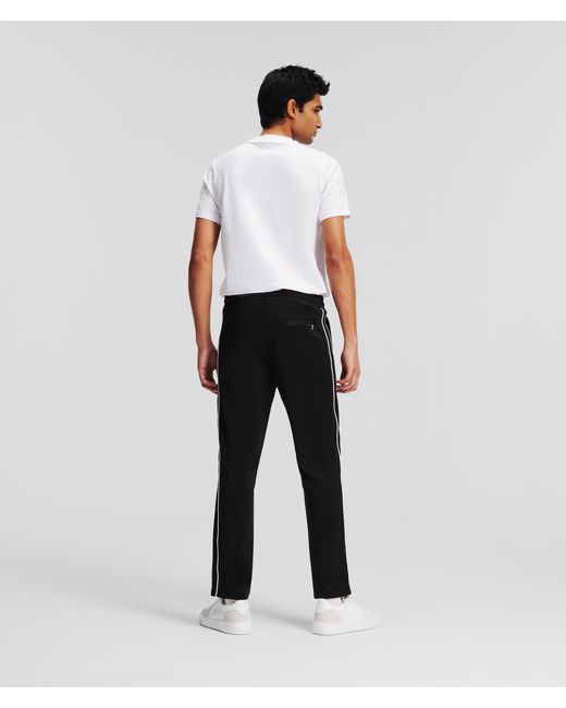 Karl Lagerfeld White Pleated Sweatpants for men