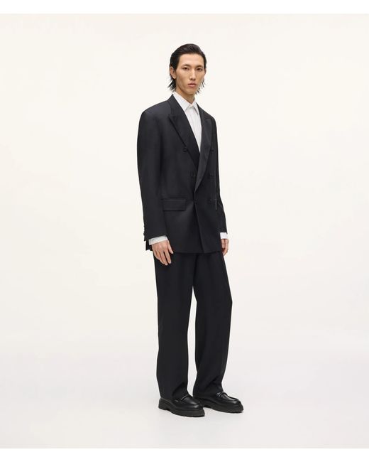 Karl Lagerfeld Blue Kl Studio Double-Breasted Blazer for men