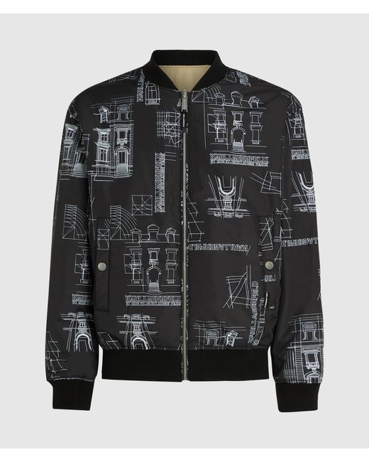 Karl Lagerfeld Maison De Karl Wendbare Bomberjacke, Herren, Größe in Black für Herren