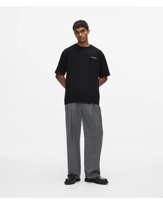 Karl Lagerfeld Black Rue St-Guillaume Relaxed T-Shirt for men