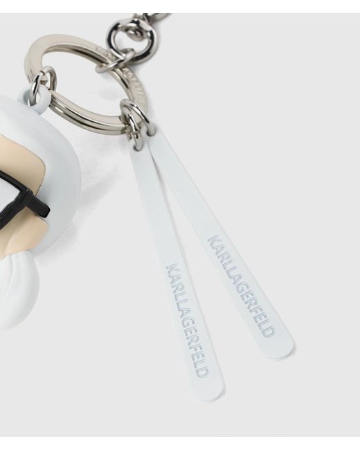 Karl Lagerfeld White Ikon Ski Keychain