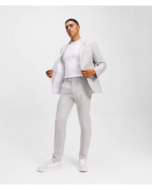 Karl Lagerfeld White Single-breasted Two-piece Suit for men