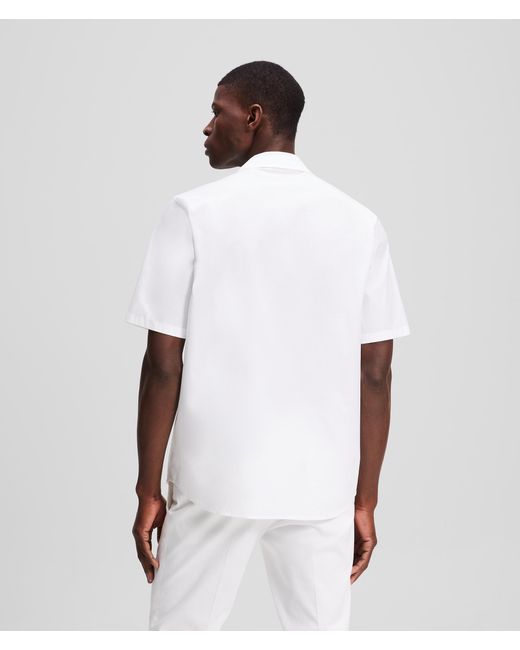 Karl Lagerfeld Hemd Mit Silhouette-Print, Mann, Größe in White für Herren