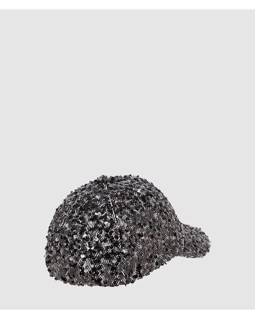 Casquette À Sequins K/Signature, Femme, Taille Karl Lagerfeld en coloris Multicolor