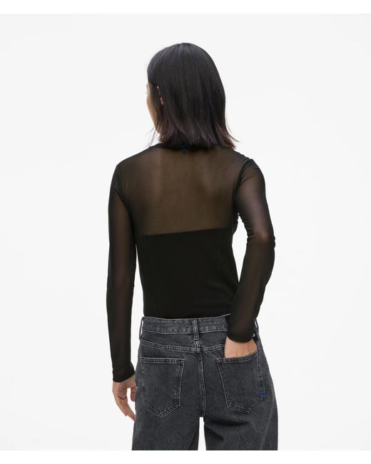 KL Jeans Black Mesh Corset Top