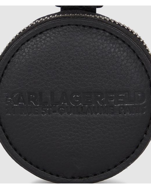 Karl Lagerfeld White Rue St-Guillaume Leather Pouch On Strap for men