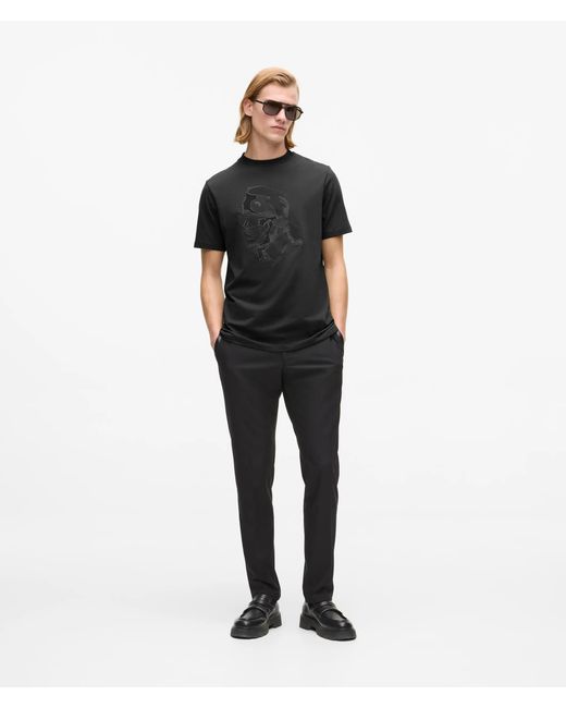 Karl Lagerfeld Black Tonal Karl Print T-Shirt for men