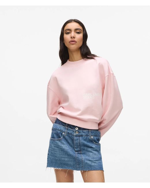 KL Jeans Multicolor Ruched Sleeve Sweatshirt