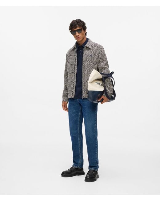 Karl Lagerfeld Blue Straight Jeans for men