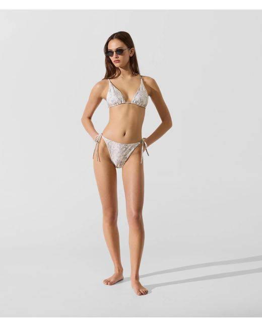 Karl Lagerfeld White Triangle Bikini Top