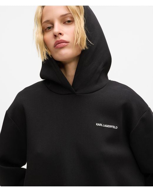 Karl Lagerfeld Black Logo Tape Hoodie