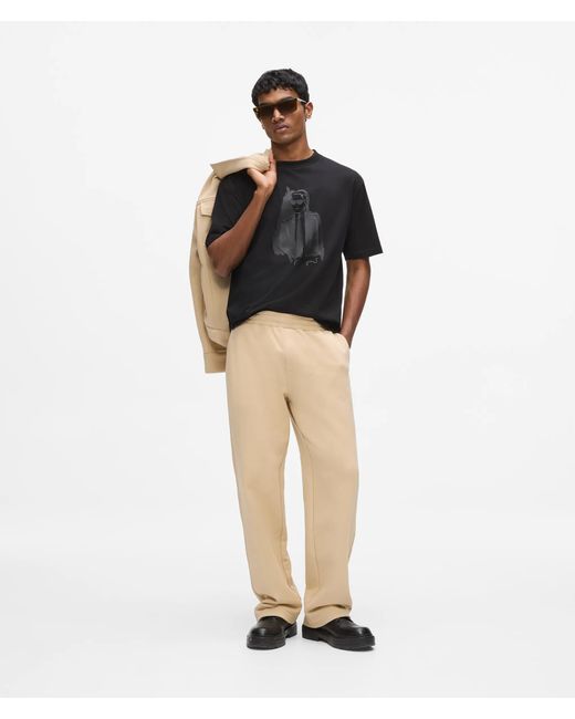 Karl Lagerfeld Black Tonal Karl Print T-Shirt for men