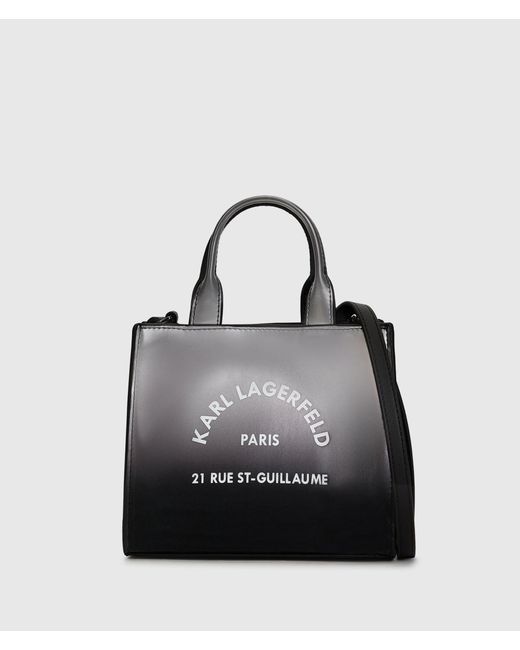 Karl Lagerfeld Black Rue St-Guillaume Degrade Mini Tote Bag