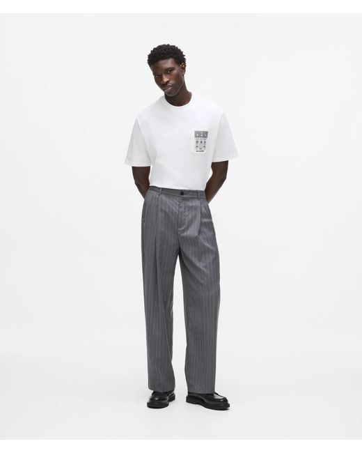 Karl Lagerfeld White Exclusive Maison De Karl Pocket T-Shirt for men