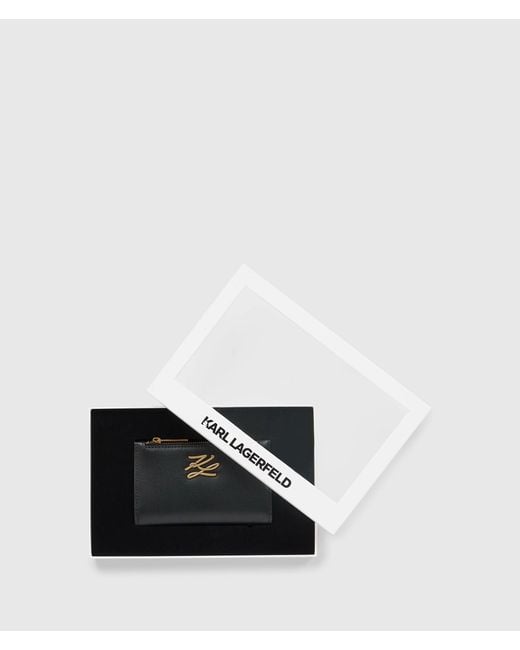 Karl Lagerfeld White K/Autograph Medium Bifold Wallet