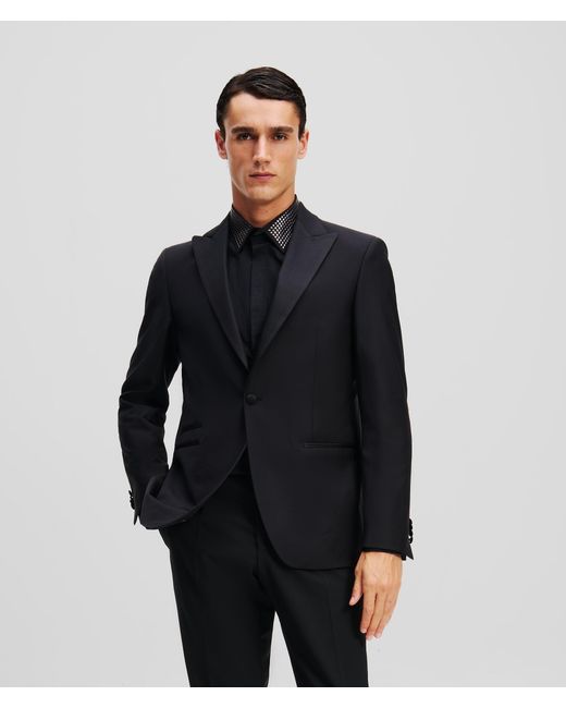 Karl Lagerfeld Jacke Mit Stehkragen, Herren, Größe in Black für Herren